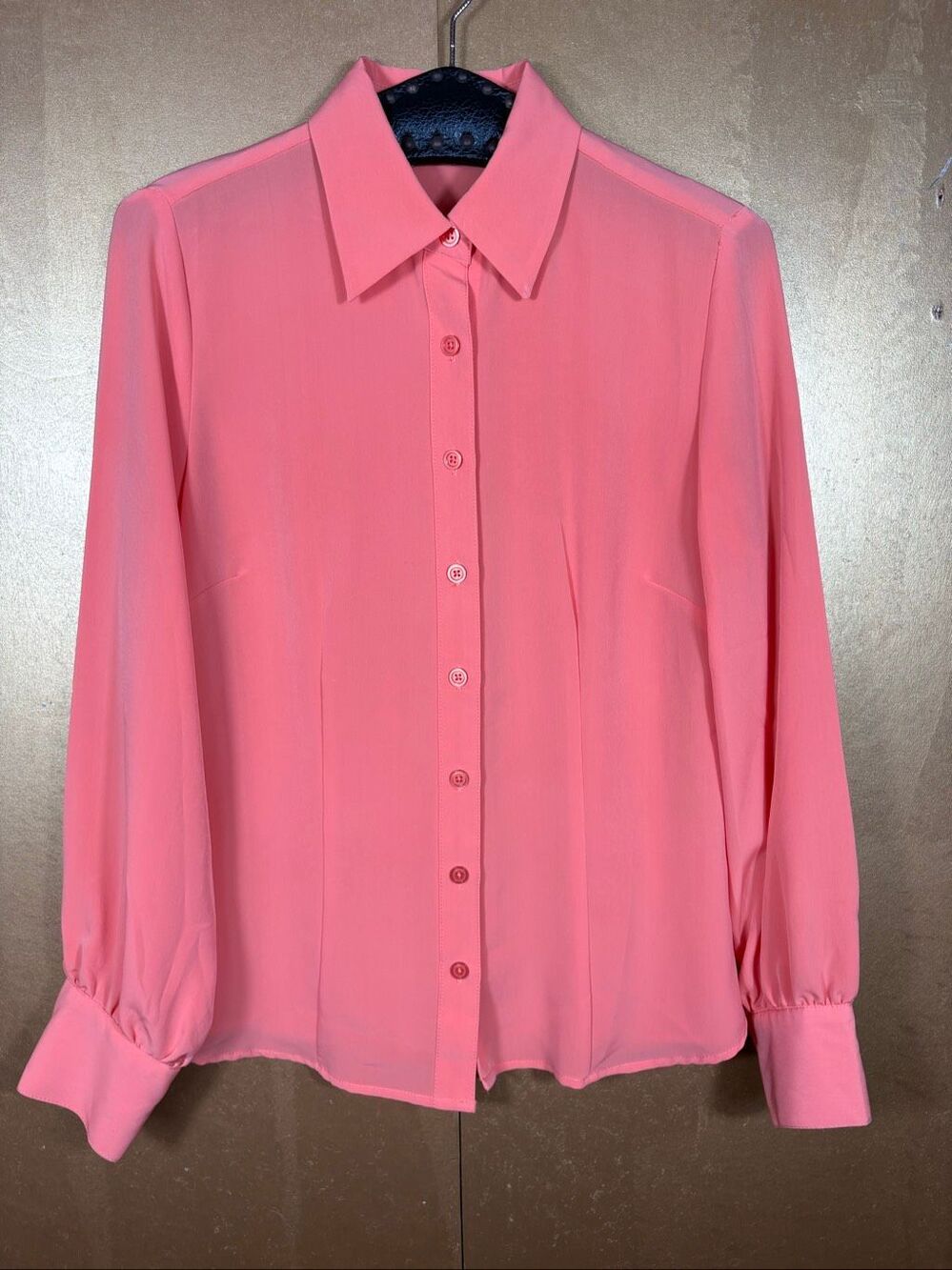 Metro style satin button down shirt size 8